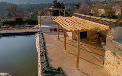 Construction d’une Pergola en bois d’acacia à Lagorce