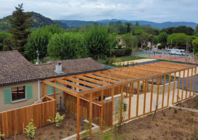 Pergola Douglas et Aluminium Vallon Pont d'Arc