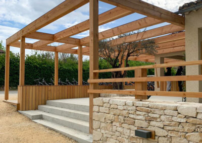 Construction Pergola Douglas à Vallon Pont d'Arc