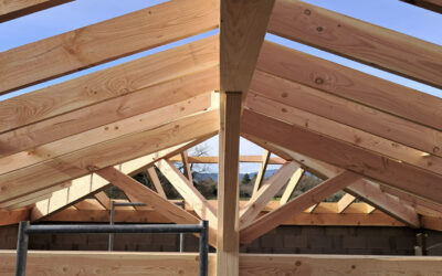 Réalisation d’une charpente traditionnelle en Douglas ardéchois à Saint-Didier-sous-Aubenas