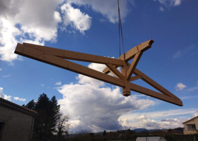 Charpente traditionnelle en Douglas ardéchois à Saint-Didier-sous-Aubenas